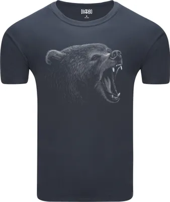 Produktbild von Diarbo Herren T-Shirt mit Aufdruck Wildtierporträts Wütend Bärenkopf Dunkelgrau Gr.XL