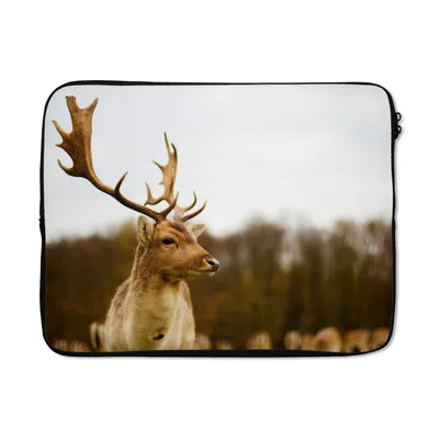 Produktbild von MuchoWow® Laptop Hülle 15 Zoll Damhirsch - Wald - Herde - Tiere - Natur Laptoptasche - Laptoptasche - Sleeve - Rundum-Schutz