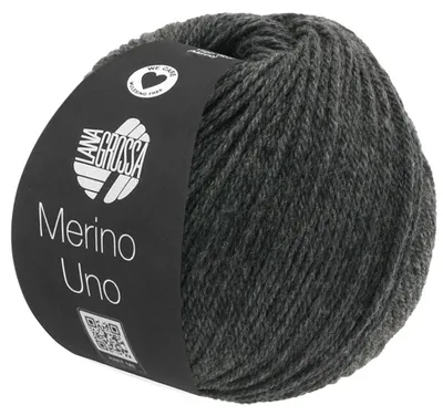 Immagine prodotto di Lana Grossa MERINO UNO 50 g di Lana extra fine con finitura superwash 125 m colore 011 - grigio scuro, Immagine generata dall'IA