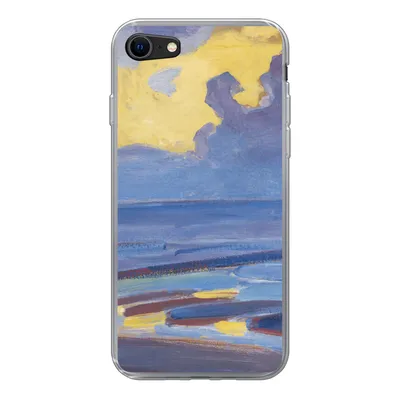 Produktbild von MuchoWow® Handyhülle Schutzhülle Hülle für iPhone SE 2020 Am Meer - Piet Mondrian Silikon Softcase Handy Hülle - Kartenbesitzer
