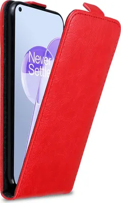 Produktbild von Cadorabo Hülle für OnePlus 9RT 5G Schutz Hülle in Rot Flip Etui Handyhülle Case Cover