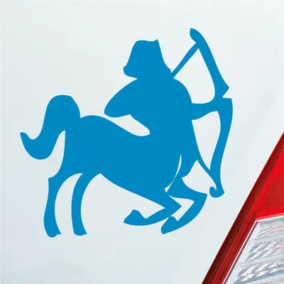 Produktbild von Auto Aufkleber Sternzeichen Schütze PKW Car KFZ Roller 10x10 cm Hellblau Sticker Heckscheibenaufkleber