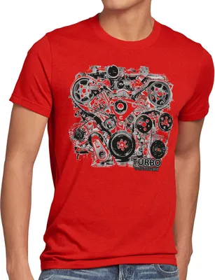 Produktbild von style3 Turbo Vintage T-Shirt Herren v8 motor sound