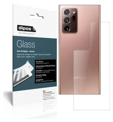 Produktbild von 2x Schutzfolie für Samsung Galaxy Note 20 5G Rückseite matt - Anti-Shock 9H Folie dipos Glass Kunststoffglas