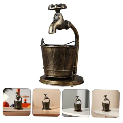 Produktbild von Tischaschenbecher, Retro Aschenbecher mit Wasserhahn Design Stabiles Handgefertigtes Tischaschenbecher für Zuhause Büro Bar Rutschfest und Langlebig