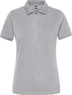 Produktbild von Polo aus weichem Elastic-Piqué grey-heather, Gr. S