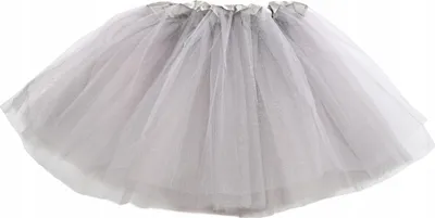 Produktbild von Grauer Tüllrock Tutu für Kinder 30cm - Tanzrock Ballett Kostüm Fasching Party