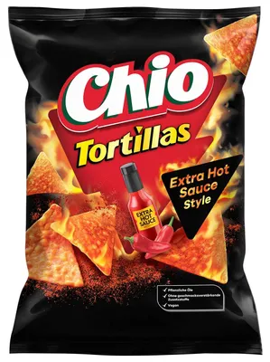 Produktbild von Chio Tortillas Extra Hot Sauce Style 110g
