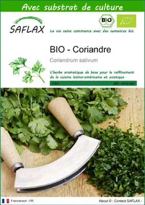 Image de SAFLAX  -- Coriandre - 150 graines - Avec substrat - Coriandrum