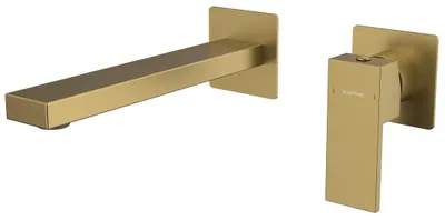 Immagine prodotto di CUBEMIX Miscelatore per lavabo a 2 fori, oro opaco
