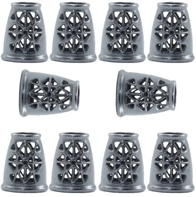 Kordelstopper 10 Stück, Metall, Graphit, 5x8x13 mm