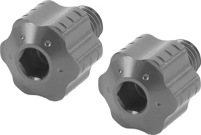 Productafbeelding van 2 stuks adapterschroeven voor motorfietsspiegels, gemaakt van aluminiumlegering, antislipmontageschroef voor motorfiets, titaniumkleur