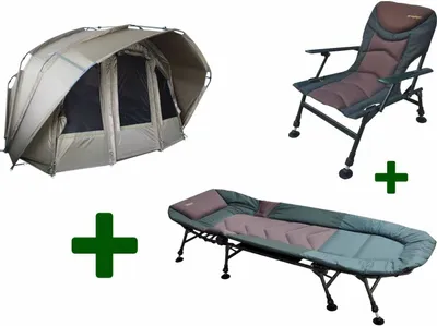 Produktbild von 2 Mann Angelzelt + Bedchair + Carpchair