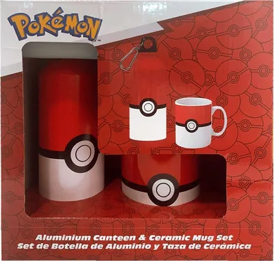 Produktbild von Pokemon-Becher und Aluminiumflasche im Set für Sammler