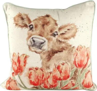 Produktbild von Wrendale Designs Baumwoll-Leinen Kissen Kuh Bessie Cow