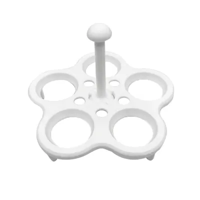 Produktbild von Eierdampfer-Rack, 5 Löcher, lebensmittelecht, langer Griff, multifunktionaler Gesundheitstopf aus Kunststoff, Eierkochtablett, Küchengeräte