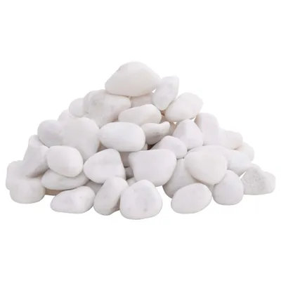 Immagine prodotto di vidaXL Ciottoli levigati 25 kg Bianco 2-5 cm