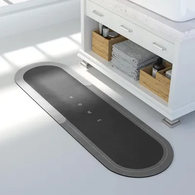 Immagine prodotto di Tappetino assorbente per pavimenti, in microfibra, anti-sporco, antiscivolo, nero, 45x150 cm
