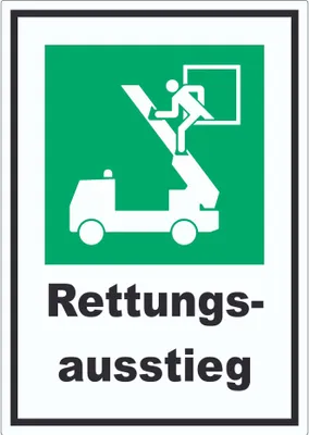 Produktbild von Rettungsausstieg Aufkleber A8 (52x74mm)