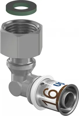 Produktbild von Uponor Rohrverbindung G20-3/4 90° Winkel Aufpressfitting Edelstahl für Mehrschichtrohr