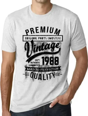 Produktbild von Herren Grafik T-Shirt Originalteile (meist) bis zur Perfektion gealtert 1988 – Original Parts (Mostly) Aged to Perfection 1988 – Geschenk 36.