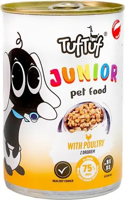 Produktbild von Tuftuf | Feuchtfutter für Hunde Geflügel - 415g - Vollnahrung - Welpenfutter - Nassfutter