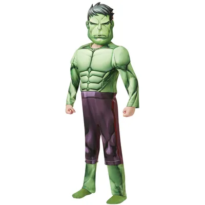 Image de Costume Hulk - Version "Deluxe" - Enfant BN5570 (104) (Vert/Violet)