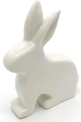Immagine prodotto di Coniglietti in Vetroceramica bianchi piatti, 4 pezzi