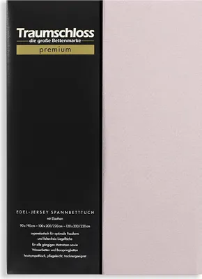 Produktbild von Traumschloss Premium Edel-Jersey Spannbettlaken 90-120 x 200-220 cm silber (hell) 165g/m², 95% gekämmte Mako Baumwolle, 5% Elasthan