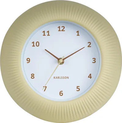 Immagine prodotto di Karlsson - Orologio da parete Tender Rib - Giallo delicato - Ø25cm