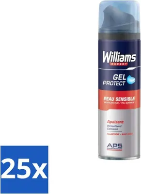 Produktbild von Williams Expert Rasiergel für empfindliche Haut - 200 ml - Vorteilspack - 25 Stücke