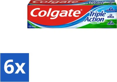 Produktbild von Colgate Zahnpasta Triple Action 100 ml - Vorteilspack - 6 Stücke