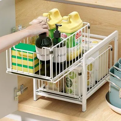 Produktbild von Famanu Organizer für unter der Spüle - multifunktionale Aufbewahrungsablage 37 x 26 x 38,5 cm