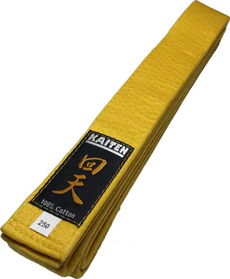 Produktbild von KAITEN Karategürtel Gelb - 4 cm Breit - Baumwolle Gelbgurt - Länge 250 cm