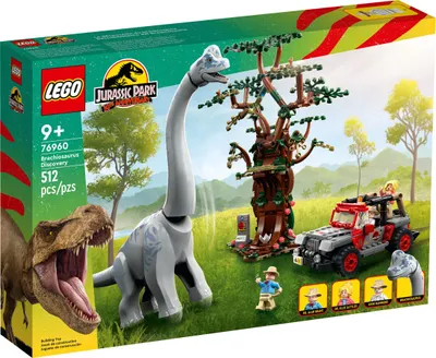 Produktbild von LEGO 76960 Jurassic Park Entdeckung des Brachiosaurus, Dinosaurier Spielzeug mit Figur und Jeep, Sammler-Set zum 30. Jubiläum, für Jungen und Mädchen