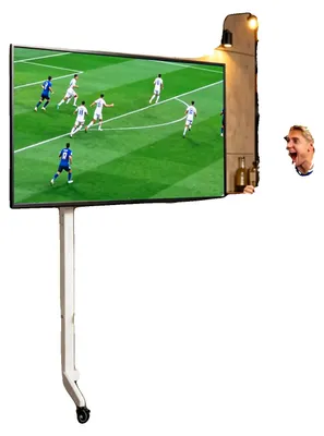 Immagine prodotto di Supporto mobile per TV, regolabile in altezza, compatibile con schermi da 40" a 100"