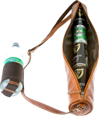 Produktbild von Alpenleder Getränkedosenhalter Transport-Rolle / Can Cooler MARCUS cognac CG2116-c
