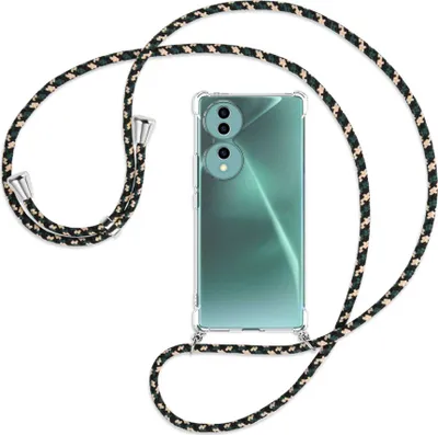 Produktbild von Handykette Backcover-Schutzhülle mit Band (Metall silberfarben) für Honor 70 5G (FNE-AN00, 6.67'') - camouflage