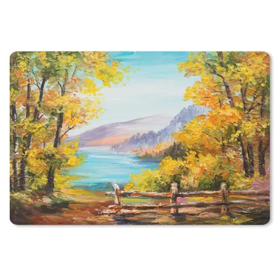 Produktbild von MuchoWow® Mauspad Mousepad Malerei - Ölgemälde - Pflanzen - Natur 27x18 cm - Mousepads - Maus Mat - Pad - Mausunterlage - Büroartikel - Desk Matten