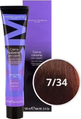 Produktbild von DCM Hair Color Cream Ammonia Free 7-34 Gold 100ml