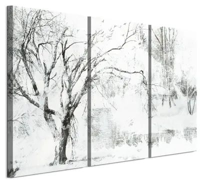 Immagine prodotto di LUMASOUL Quadri su tela 90x60 cm, Motivo invernale 2, Quadri da Parete per Soggiorno e Camera da Letto, 3 pezzi