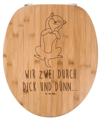 Produktbild von Mr. & Mrs. Panda WC Sitz Hund Streicheln - Transparent - Geschenk, Hundewelpe, Hunde, Süß, Hundebesitzer, Bauch, Brille, Toilettendeckel, Klodeckel, Klobrille, WC-Brille