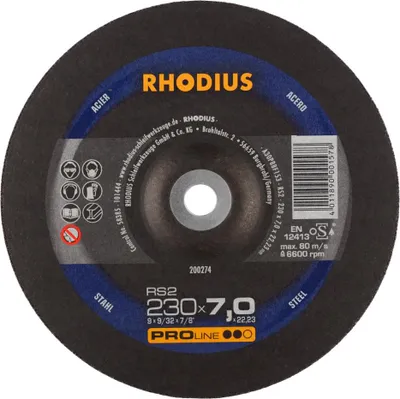 Produktbild von Rhodius Schleifscheibe RS 2 230x7,0x22,23mm Stahl Proline - 200274