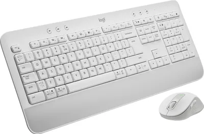 Image de Logitech 920-011022, Sans fil, Bluetooth, Membrane Key Switch, QWERTY, Blanc, Souris incluse