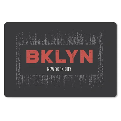 Produktbild von MuchoWow® Schreibtischunterlage New York - Brooklyn - Schwarz 60x40 cm - XXL Mauspad - Großes Mauspad