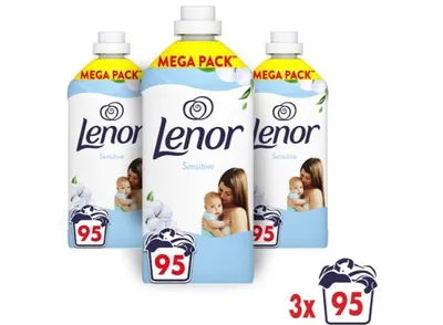 Produktbild von Lenor Sensitive Weichspüler 285 Waschgänge 3x1995ml