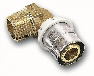 Produktbild von Aluverbund Pressfitting SANHA bleifrei Übergangswinkel Außengewinde20 x 2 - 1/2' Multikontur DVGW