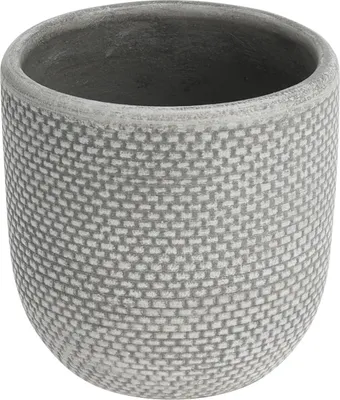 Imagen del producto de Macetas Weave L (17,5 x 17,5 x 17 cm) - gris claro, con textura mate