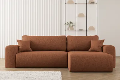 Zdjęcie produktu dla Sofa w kształcie L CAPRI narożnik, tkanina Verita, Miedziany Prawostronny