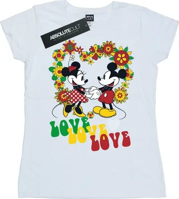 Produktbild von Disney - "Hippie Love" T-Shirt für Damen BI31477 (L) (Weiß)